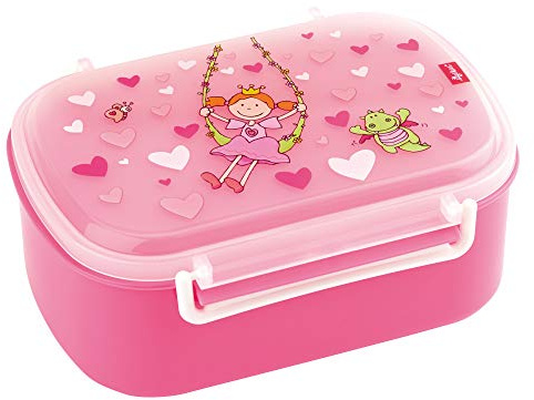 SIGIKID 24472 Brotzeitbox Pinky Queeny Lunchbox BPA-frei Mädchen empfohlen ab 2 Jahren rosa, 11 x 7 x 17