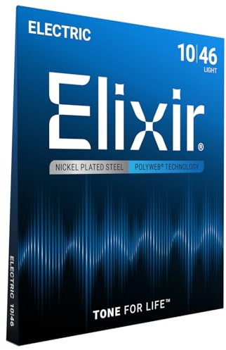 Elixir® Saiten E-Gitarrensaiten mit POLYWEB® Beschichtung, Light (.010-.046)