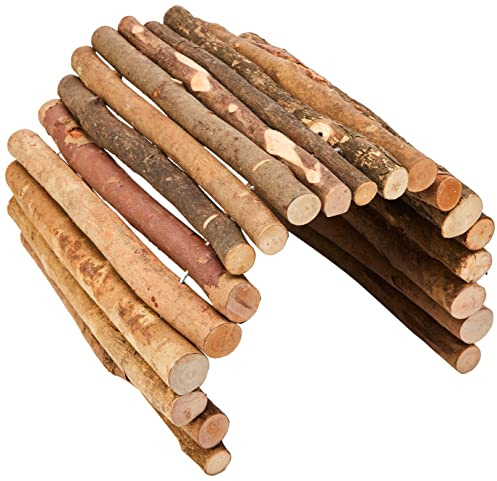 Kerbl Pet Holzbrücke, 30x50cm, für Kleintiere, Hasen, Kaninchen, Meerschweinchen, vielseitig einsetzbar, aus naturbelassenem Holz, zum Knabbern