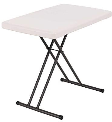LIFETIME 28240 Verstellbarer Klapptisch für Laptop, TV-Fach, 30 Zoll (76,2 cm), mandelfarben