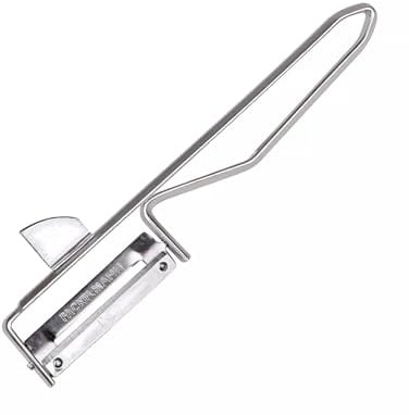 Fackelmann Universalschäler, Spargelschäler aus Edelstahl, Sparschäler für Obst und Gemüse (Farbe: Silber), Menge: 1 Stück