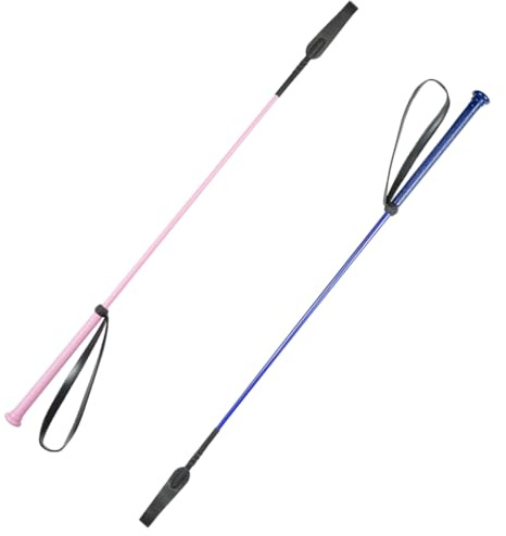 PFIFF 100484 Springgerte, Gerte kurz, mit Handschlaufe, Blau, Länge inkl. Schlag 65cm