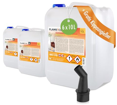 Höfer Chemie 6 x 10 L Bioethanol 96,6% Premium