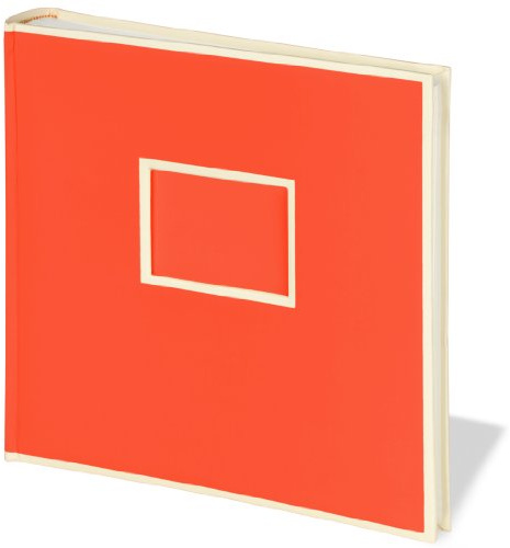 Semikolon 351105 Jumbo Album - 30x30 cm, 100 Seiten cremefarben, für 10x15 Fotos, mit Pergaminpapier - orange orange