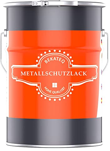 Metallschutzlack 4in1 Metallfarbe 5L Anthrazitgrau I Grundierung + Rostschutzfarbe + Zwischenanstrich + Deckanstrich I Metalllack für Dach, Fenster, Türen, Zaun - BEKATEQ LS-570