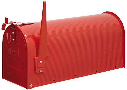 ARREGUI Mail D-USA/R Individueller Briefkasten aus Stahl im amerikanischen Stil, Größe L (C4-Zietfschriften und Umschläge), Rot, 22 x 48 x 17 cm