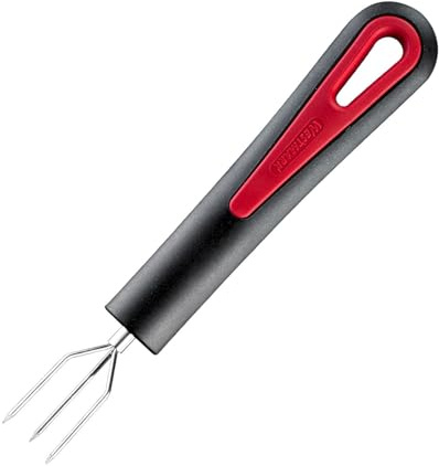 Westmark Pellkartoffelgabel mit 3 Zinken, Länge: 16,3 cm, Rostfreier Edelstahl/Kunststoff, Gallant, Schwarz/Rot, 291422E1
