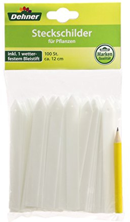 Dehner Pflanzzubehör, Stecketiketten mit Bleistift, 100 Stk., Länge 12 cm
