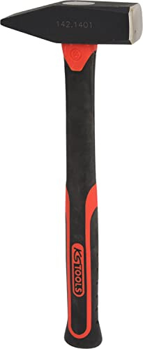 KS Tools 142.1401 Schlosserhammer mit Fiberglasstiel, 1000g | 142.1401, Schlosserhammer