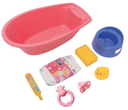 Heless 914 - Puppenbadewanne mit viel Zubehör, ca. 40,5 cm