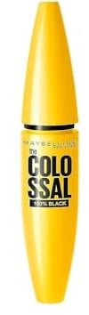Maybelline New York Schwarze Wimperntusche mit Collagen für voluminöse Wimpern in nur einem Auftrag, Volum'Express The Colossal Mascara, 100% Black, 1 x 10,7 ml
