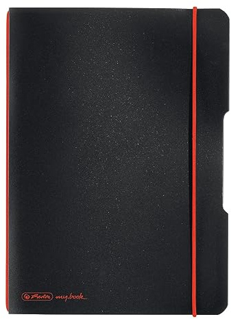 Herlitz Notizheft flex (einzeln | A5, kariert, schwarz)