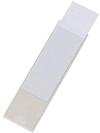 Durable Selbstklebetasche Pocketfix für Einsteckschilder, 100 x 28 mm, 10 Stück, transparent, 807319