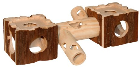 Kerbl Pet Hamsterburg mit Tunnel Nature 40 x 12 x 10 cm