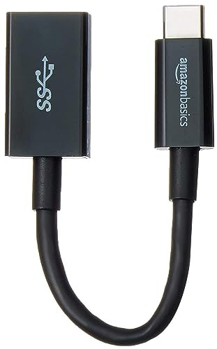 Amazon Basics Adapterkabel-Konverter für USB 3.1 USB-C-auf-USB-A Stecker, 5 Gbit/s High-Speed, USB-IF-Zertifiziert, für Laptops, Tablets, Telefone (iPhone 16/15), 5.5 in, Schwarz