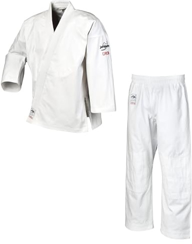 Ju-Sports Ju-Jutsu Anzug Cayon Weiß 190 I Moderner Jujutsu Anzug Kinder & Erwachsene I Kampfanzug fürs Training I Doppelt verstärkter Brust- & Schulterbereich I 100% Baumwolle