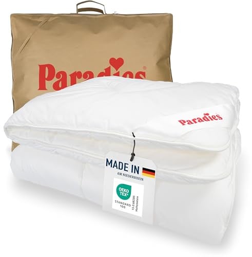 PARADIES Winterdecke 135x200 cm - Prima Duett Bio, kuschelige + warme Winterbettdecke 135x200, Steppdecke