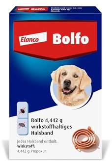 Bolfo Zecken- und Flohhalsband für große Hunde (66 cm), langanhaltender Schutz vor Zecken & Flöhe in Puderform, zuverlässig & kürzbar