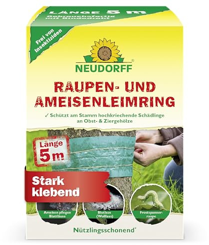 Neudorff Raupen- und AmeisenLeimring – Schützt Obst- und Ziergehölze gegen Schädlinge, die am Stamm hochkriechen, stark klebend und insektizidfrei, 5m