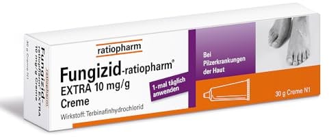 Fungizid-ratiopharm EXTRA Creme – Schnelle Behandlung von Pilzinfektionen der Haut wie z. B. Fußpilz, 30 g