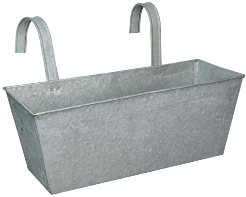 Esschert-Design-Zink-Balkon-Blumentopf - 40 x 15 x 15 cm - mit alter Optik