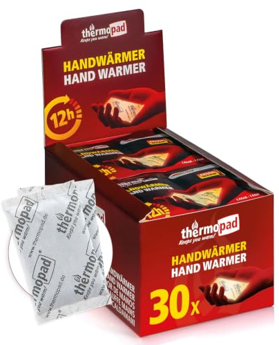 THERMOPAD Handwärmer - 5, 10 oder 30 Paar Wärmepads für 12 Stunden Wärme | Luftaktiviert - Sofort einsatzbereite Taschenwärmer I Extra warmes Heatpad – ideal für Outdoor-Aktivitäten & Handschuhe