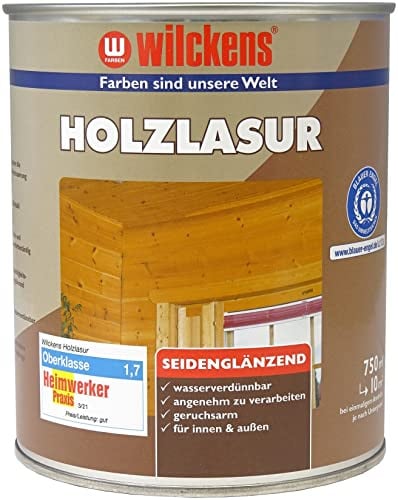 Wilckens Holzlasur LF für Innen und Außen, 750 ml, Eiche