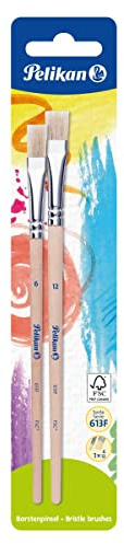 Pelikan Borstenpinsel-Set Sorte 613F, Größe 6 und 12, 2 Stück