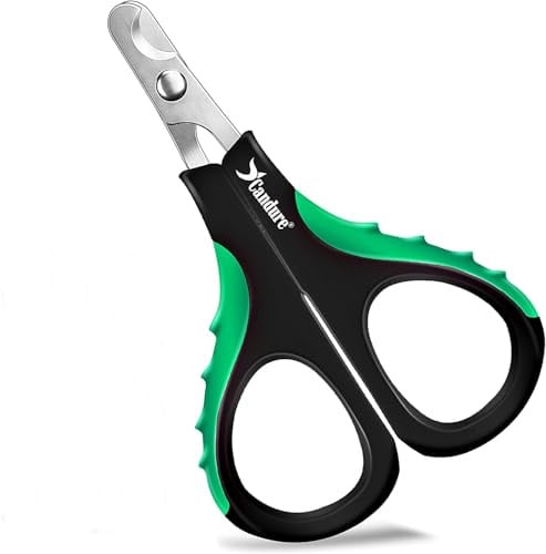 Candure Katzennagelknipser Für Haustiere Fachmann Klauenpflege Katzennagelschere Für Hunde, Kaninchen, Welpe, Ratten (Dunkelgrün, Klein (XS))
