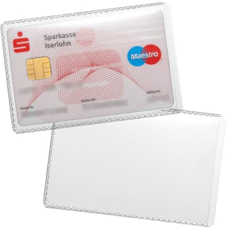 Durable Schutz- und Ausweishülle (für Tickets, Fahrkarten, Karten im Format 54 x 86 mm) 10 Stück, transparent, 213619