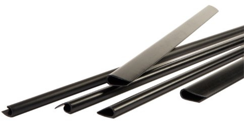 Pavo - A4 12 mm Klemmschiene für 76-100 Blatt, Schwarz - 25 Stück