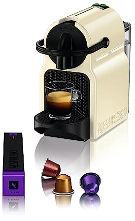 Nespresso De'Longhi EN 80.CW Inissia Kapselmaschine, Hochdruckpumpe und Energiesparfunktion, Automatische Power Off 9 Minuten, Tassenfüllmenge für Espresso und Lungo, 0.7 l Wassertank, Vanilla Cream