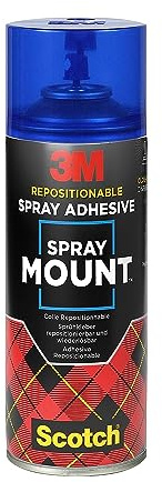 Scotch SprayMount Klebespray - Sprühkleber Repositionierbar und wiederverlösbar, 400 ml, 1 Dose/Packung - für Schnelle und Dauerhafte Verbindungen