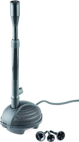 Pontec 56719 PondoVario 1000 - Wasserspielpumpe für den Einsatz in Gartenteich und Zierbrunnen / Teichpumpe / erzeugt vier unterschiedliche Fontänen, Dunkelgrau