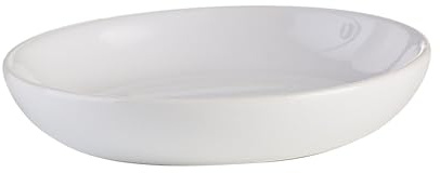 axentia 282411 Seifenschale Leander, dekorative Badausstattung, runde Seifenablage, Seifenhalter ohne Wandmontage, Badaccessoires aus Keramik, weiß, 10.5 x 10.5 x 2 cm