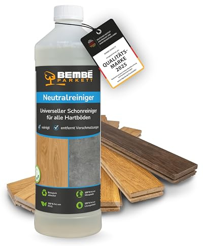 Bembé Neutralreiniger I 1 Liter I Universeller Bodenreiniger für alle Hartböden I pH neutraler Schonreiniger I Streifenfrei ohne Nachreiben I biologisch abbaubar & frei von Mikroplastik