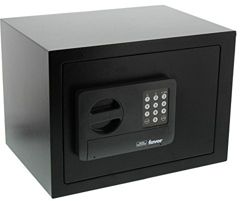 BURG-WÄCHTER Möbeltresor mit elektronischem Zahlenschloss, inkl. Fachboden, 17,8 l, 7,0 kg, Favor S5 E, Schwarz