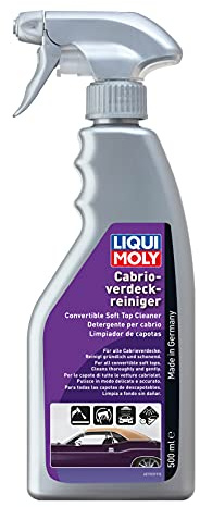 LIQUI MOLY Cabrioverdeckreiniger, Art.-Nr. 1593 I 500ml Cabrio Verdeck-Reiniger gegen Verwitterung I Entfernt Öl- & Fettflecken, Ruß, Vogelkot, Insekten & Schmutz I Für Verdecke aus Stoff & Kunststoff