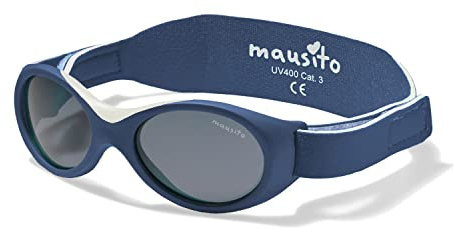 Mausito Baby Sonnenbrille 0-18 Monate verstellbares weiches Band & flexibler Rahmen | Vergleichssieger Sonnenbrille Baby 100% UV-Schutz & Schadstofffrei | Europäisches Design, sicherer Halt & robust