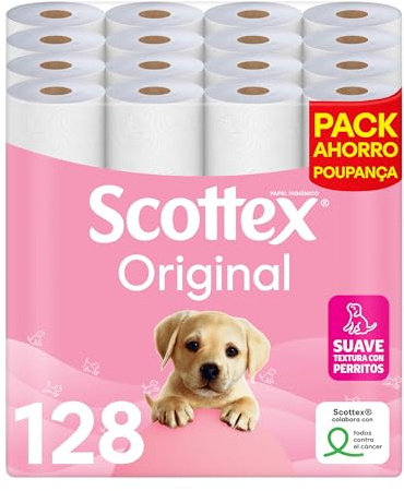 Scottex Original Toilettenpapier, 128 Rollen
