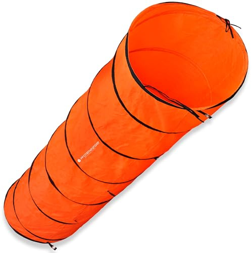 PfotenWunder® Profi-Agility-Hundetunnel, 3 Meter lang, Agility-Tunnel-Set groß, Spieltunnel kleine & große Hunde-Training Sport Parcour Zubehör