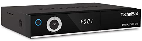 TechniSat DIGIPLUS UHD S 4K Sat Receiver mit Twin Tuner (DVB-S/DVB-S2, Alexa Sprachsteuerung, App Steuerung, PVR Aufnahmefunktion, WLAN, LAN, CI+, USB 3.0) schwarz 0000/4759 22.00 x 4.00 x 17.50 cm
