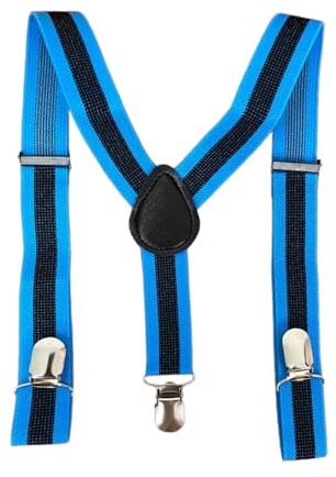 HISUNBEN Kinder Herren Hosenträger Breit Elastisch - Längenverstellbar Y-Form mit Starken 3er Clips Hosenträger Gürtel für Damen Baby von 1-17 Jahr