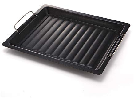 Bapao Grillschale Emaille Edelstahl Grillzubehör, Schale für Camping und Familien einfache Reinigung