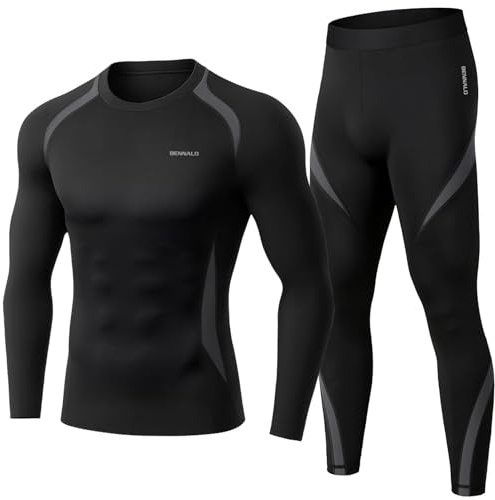 Thermounterwäsche Herren Skiunterwäsche Funktionsunterwäsche Thermowäsche | Funktionswäsche Herren Set Warm Lange Thermo Unterwäsche Unterhose Ski atmungsaktiv Thermounterhose Thermounterhemd Männer
