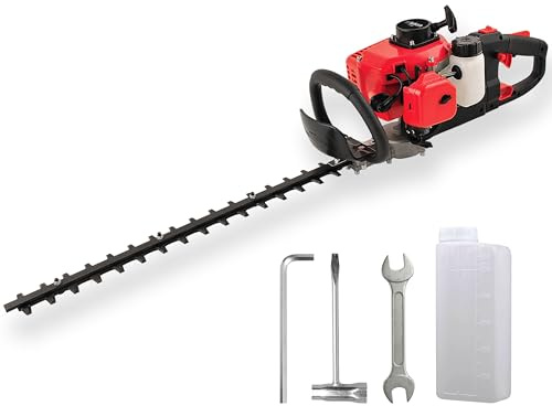 Iskra Heckenschere Benzin, 25.4 cm³, 56 cm Schnittlänge, Komfort Griff drehbar mit Vibrationsschutz, Easy-Start-Motor, 0,75 kW, Schwertschutz und Tool-Kit