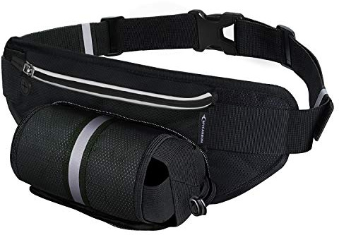 Bauchtasche Gürteltasche für Trinkflasche Wasserdicht Verschließbares | Hüfttasche Damen Herren mit Flaschefach für Handy 6,6 Zoll, Joggen Fahrradfahren Reise Laufen, Trinkgürtel