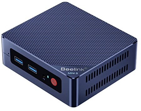 Beelink Mini S12 Mini PC, Intel Alder Lake-N N95 (4C/4T, bis 3,4 GHz) 16GB DDR4 RAM 500GB M.2 2280 SSD, Mini Desktop Computer 4K 60Hz Dual HDMI, WiFi5, Bluetooth 4.2, 2.5G LAN