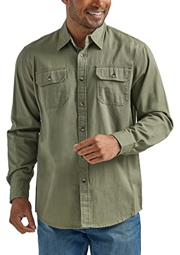 Wrangler Authentics Klassisches, gewebtes Herrenhemd mit Langen Ärmeln