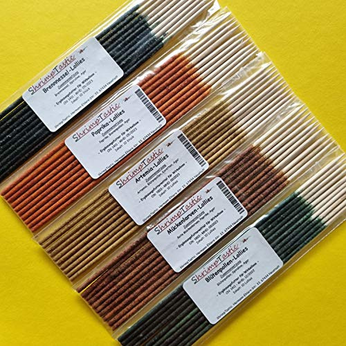 ShrimpTastic Lollies Set / 50 Stück/Paprika Brennnessel Artemia Mücken Blütenpollen